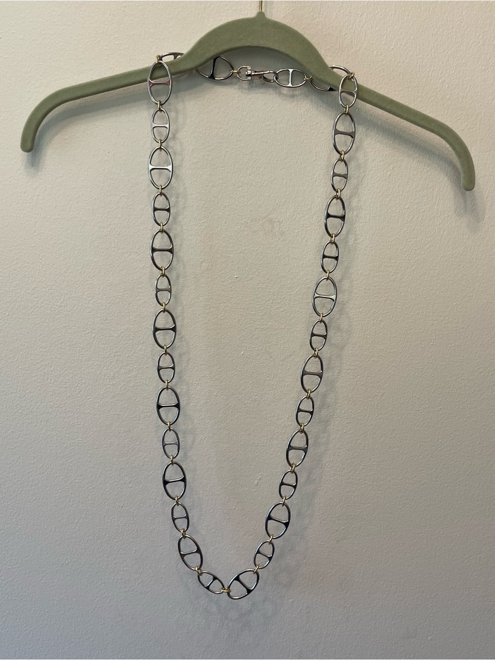 80s Futuristic Chain Belt Silver and Gold